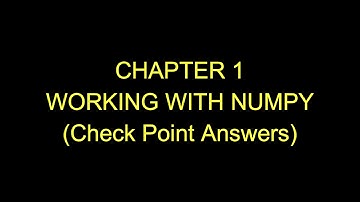 Class 12 | Informatics Practices | Chapter 1 Working with NumPy |  Check Point Answers | #shorts