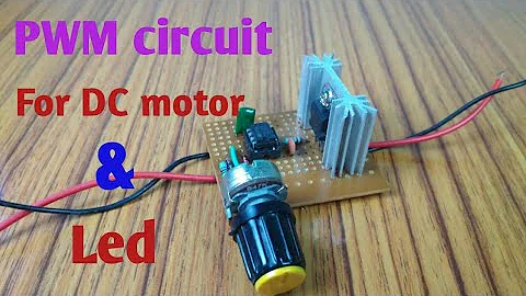 PWM circuit for motor speed control & Led