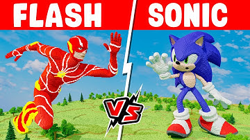 Minecraft THE FLASH vs SONIC Build Challenge!