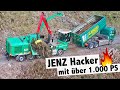 JENZ Hacker mit über 1.000 PS 🔥 CAT C18 mit 776 PS | JENZ HEM 821 DQ Cobra hybrid | Lener Hackgut