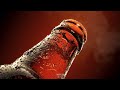 3d animation of a bottle of beer with drops for advertising