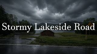 Stormy Lakeside Road 🌧️ Thunderstorm Ambience in Tsunemoto, Oketo,  Hokkaido