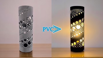 Make beautiful table lamps at home - make lamps with PVC pipes.