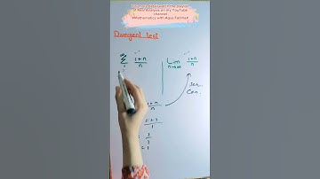 Divergent test for series with example #maths #mcqs #tricks #shorts #youtubeshorts #video #csirnet