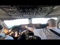 BOEING 747 LANDING in New York,  JFK Airport. cocpit view with full radio communications
