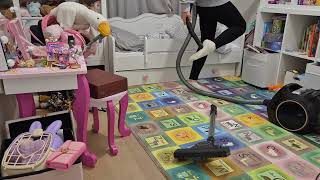 Cleaning Kids Room With Miele Vacuum 🧹 Showing Full Dust Bag Satisfying Asmr No Talking