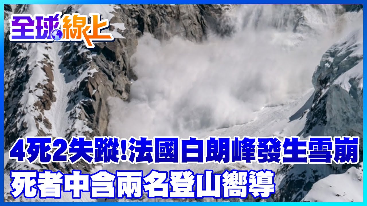 CTWANT 國際新聞 / 法國白朗峰驚傳雪崩　4死9傷2失蹤總統發文哀悼