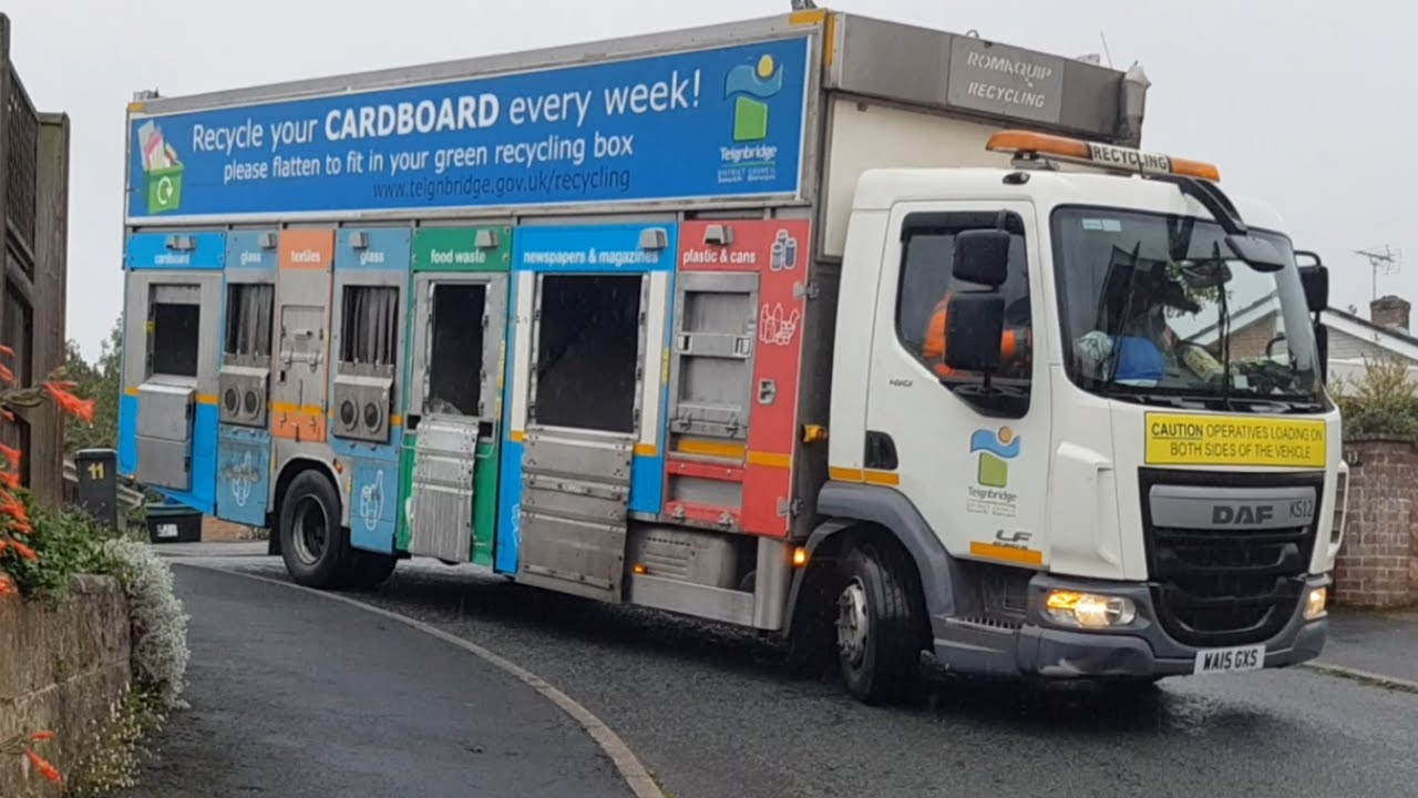 2015 Kerbsort Bin Lorry Collecting Recycling In Teignbridge!