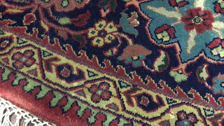 Blue and Red Very Fine Sarouk Large Oriental Round Rug 8 2X8 2 - W 735