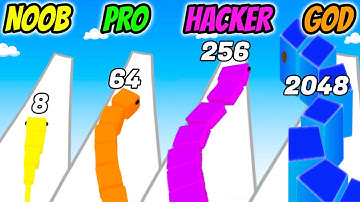 Color Snake Rush - NOOB vs PRO vs HACKER vs GOD