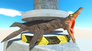 Can Dinosaurs TRex, Spinosaurus or Animals Dodge Hydraulic Press in Jurassic World Evolution 2 ARBS