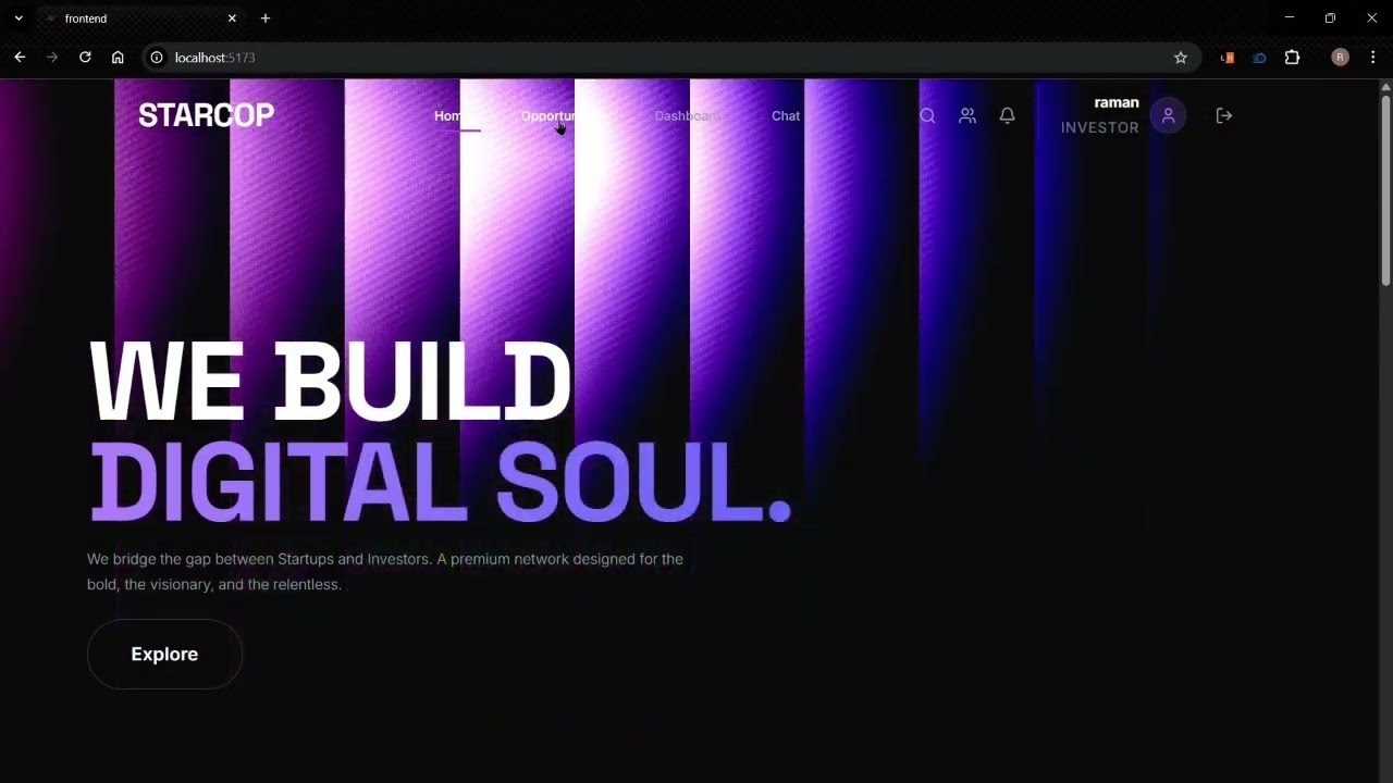 🚀 Star Cop – Investor × Startup Platform (LIVE DEMO)