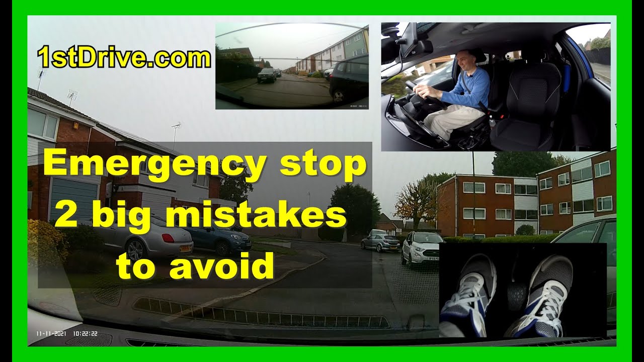 How to avoid failing your driving test on the emergency stop - YouTube