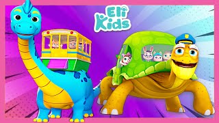 Dinosaur Races Turtle +More | Educational Kids Songs & Nursery Rhymes