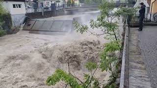 Hochwasser Wägitaler Aa Siebnen 19.08.2022