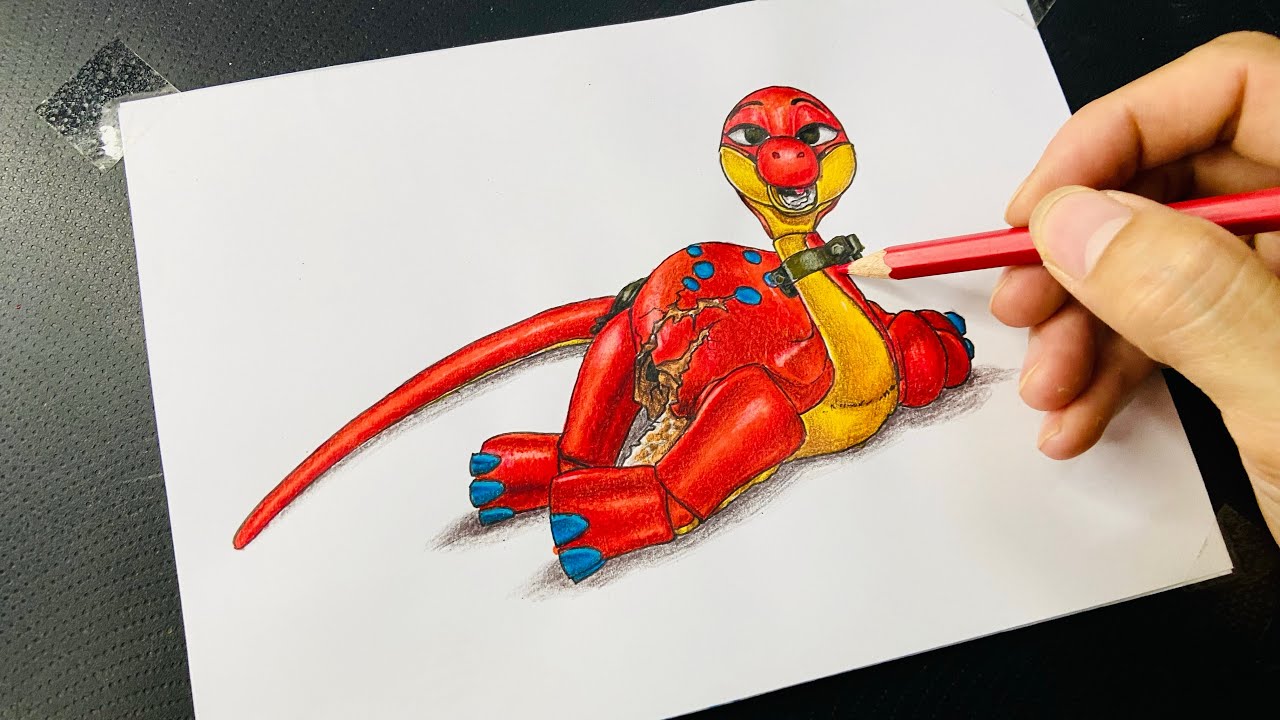 How to draw bron dinosaur - poppy playtime chapter 5 - YouTube