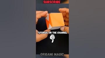 DIY ORIGAMI MAGIC CUBE EASY FOLDING /MAGIC CUBE ORIGAMI TUTORIAL..🧡🤍#shorts #origami #papercraft