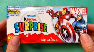 Unboxing chocolate eggs, kinder chocolate surprise Marvel superhero