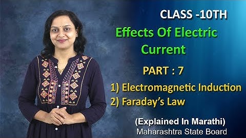 Electromagnetic Induction l  Effects Of Electric Current Part 7 l Class 10 Maharashtra Board