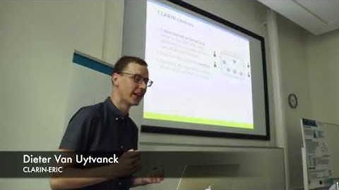 Dieter Van Uytvanck CLARIN and FAIR Principles (PARTHENOS Training Video)