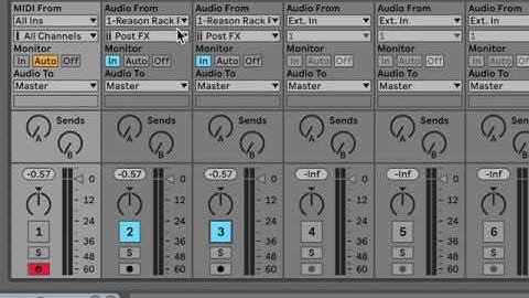 Reason Rack Plugin to Ableton Live Audio Channels for Mixing