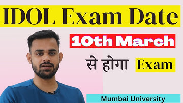 IDOL Exam Revised Date 2023 #idolmumbaiuniversity