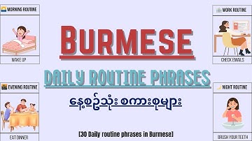 🇲🇲 Burmese Daily Routine Phrases | Essential Myanmar Language for Everyday Use