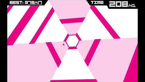 Super Hexagon - going full hexagon (360 seconds, from first to last level)