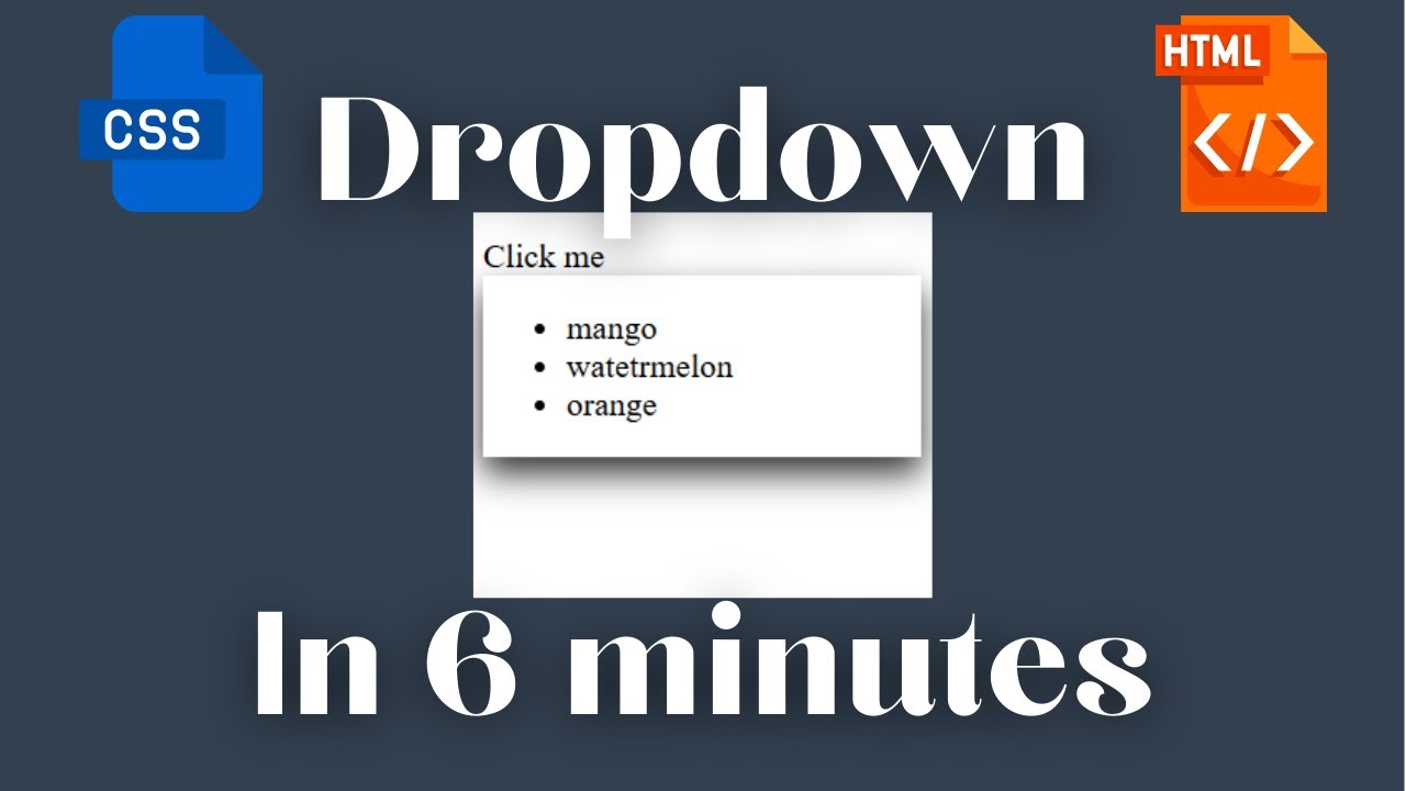 Learn CSS dropdown menus in 6 minutes! 🔻 - YouTube