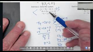 Solving Linear Systems with Three Variables part 2