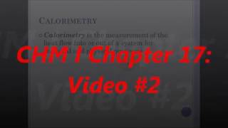 CHM I Ch 17 Video 3