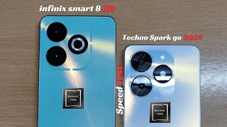 infinix smart 8 hd vs tecno spark go 2024 speed test