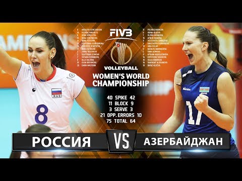 Волейбол | Россия vs. Азербайджан | Женский Чемпионат Мира 2018 | Лучшие моменты игры