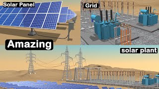 How do solar plants work? | solar plant explained | on grid solar power system