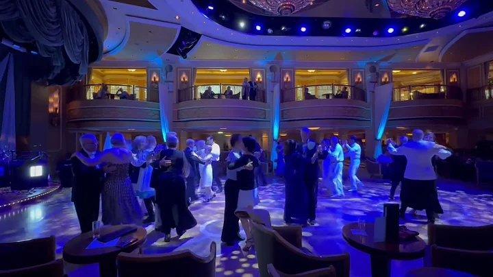 Cunard Queen Elizabeth. Ice White Gala. Waltz, Unchained Melody