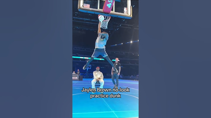 Jaylen Brown shared one of his practice dunks, which was a nod to Dee Brown's no-look dunk