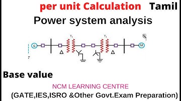 per unit calculation | Power system analysis | Base value| for competitive examination| Tamil