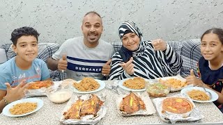 تحدي اكل على طواجن جمبري وسمك بيتزا كل الشعب العربي بيتكلم على تحدي