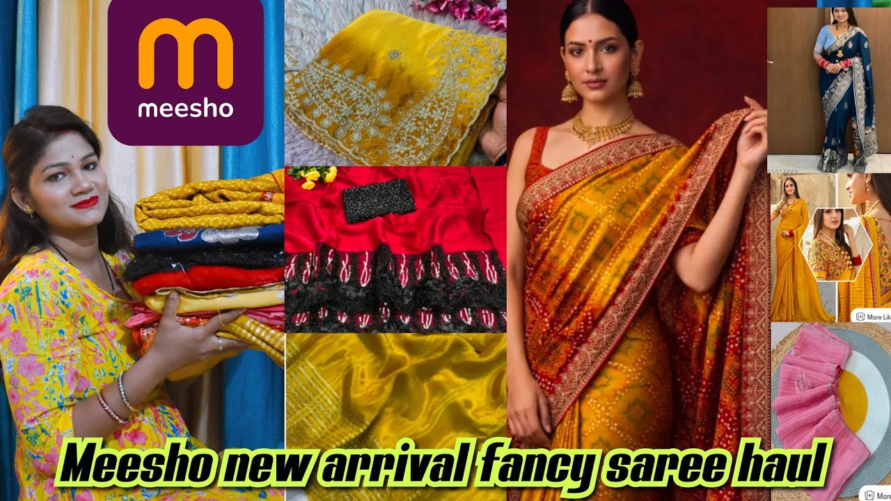 MEESHO NEW ARRIVAL PARTYWEAR SAREE HAUL AFFORDABLE DESIGNER SAREE COLLECTION