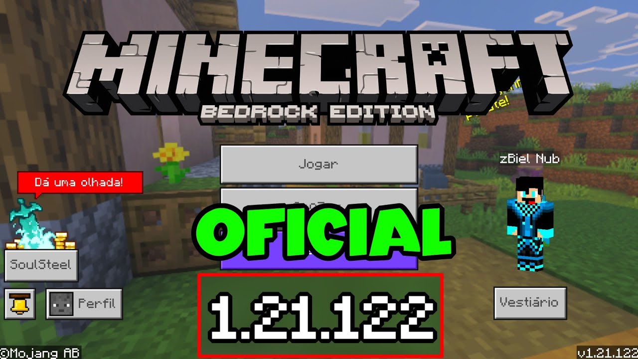 MINECRAFT PE 1.21.122 OFICIAL | NOVA ATUALIZAÇÃO COM NOVAS CORREÇÕES !! (Bedrock)