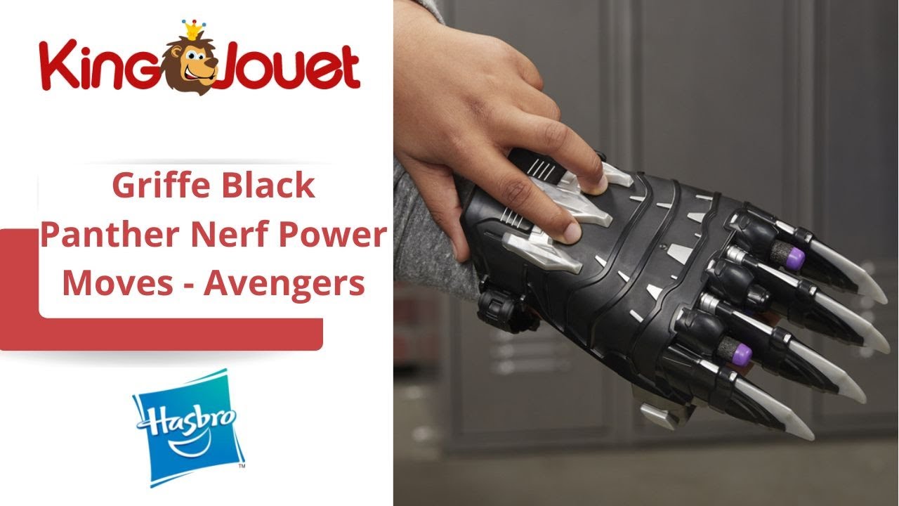 Griffe Black Panther Nerf Power Moves - Avengers - 810952 ⚫ 