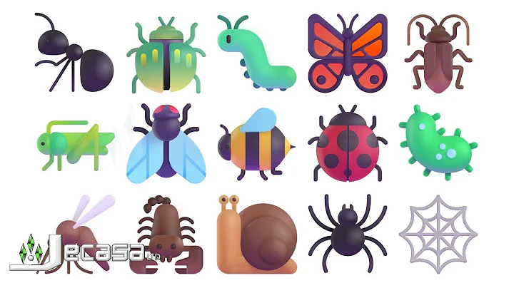 3D Emoji Meanings Part 16 - Bugs-Insects | Animals | Fluent Emojis | Learning English with 3D Emojis