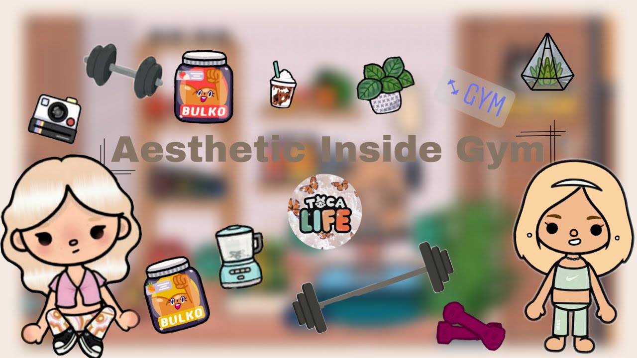 Aesthetic indoor gym build || free to use || Toca