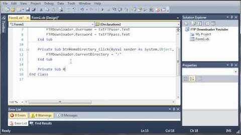 Visual Basic Tutorial - 180 - FTP Downloader Part 3   Showing The Files In The Home Directory