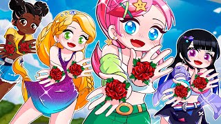 Anna, Lisa, Amanda, Rapunzel Flower Challenge | Gacha Club | Ppg x Rrb Gacha Life