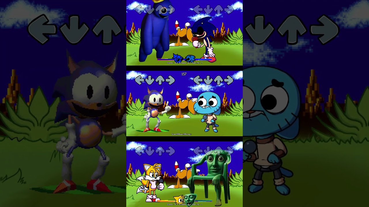 FNF Character Test | Sonic.exe rewrite Gameplay vs Playground | Tails Exe Chasing | FNF Mods