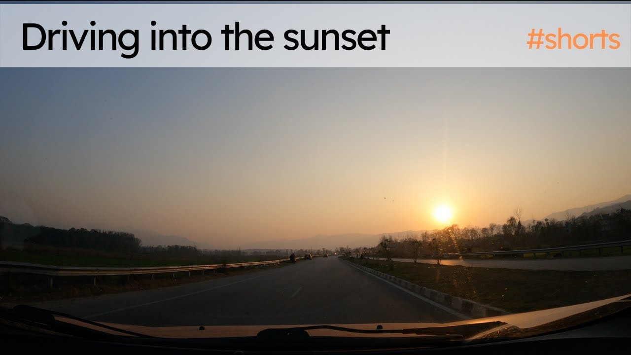 Driving into the sunset 
