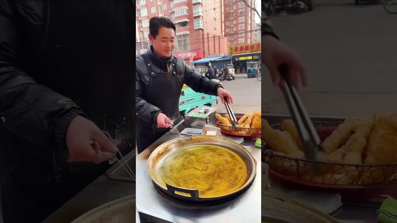 Street Breakfast Youtiao in Action