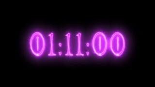 Purple Vampire Neon Timer 71 Minutes (Stopwatch)