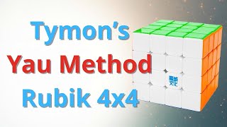 Analyze how Tymon uses the Yau Method in solving the 4x4 Rubik's Cube!